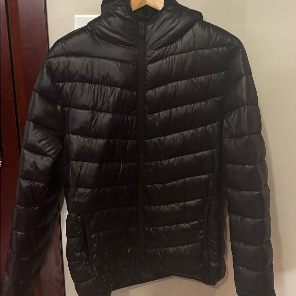 BooHoo Man Quilted Winter Jacket with Hood